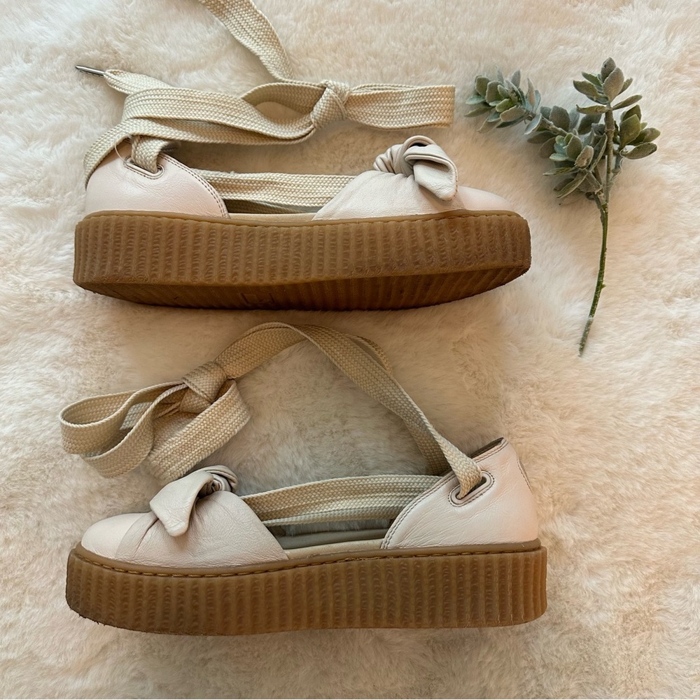 Puma x Fenty Rihanna | GUC - Bow Creeper Sandal - Beige Leather - Size 7.5